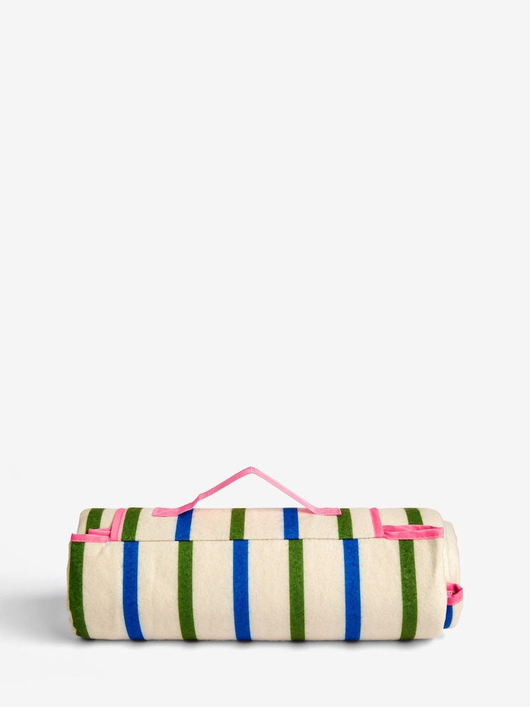 Multi Mediterranean Fleece Picnic Blanket - Image 4 of 4