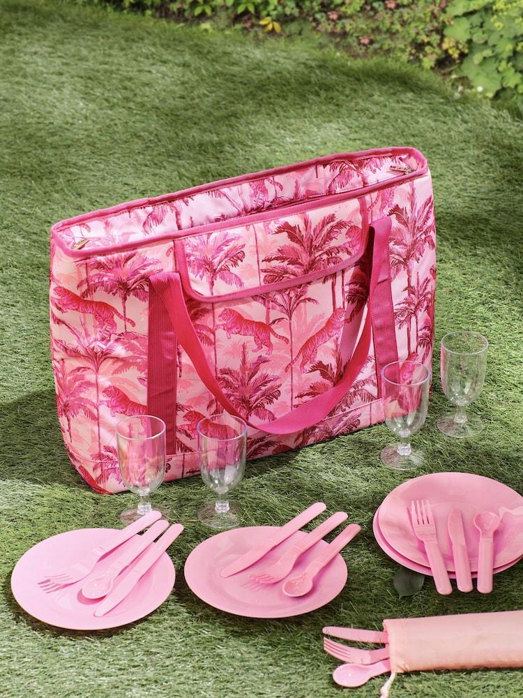 Bolso tote de picnic para 4 personas con diseño de tigres - Imagen 2 de 6