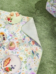 Manta de pícnic con diseño acolchado de flores - Imagen 2 de 4