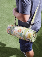 Manta de pícnic con diseño acolchado de flores - Imagen 3 de 4