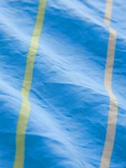 Blue Stripe Tie Neck Long Sleeve Blouse - Image 9 of 9