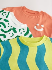 Green/Yellow Short Sleeve T-Shirts 3 Pack (3mths-7yrs) - Image 2 of 3