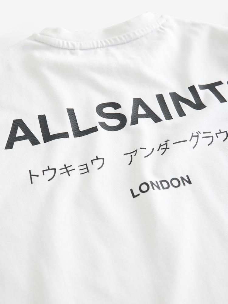 smALLSAINTS White Oversized 100% Cotton Underground Long Sleeve Crew T-Shirt - Image 7 of 7