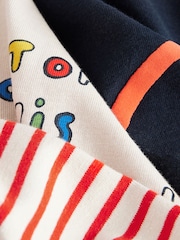 Red/Blue Space Short Sleeve T-Shirts 3 Pack (3mths-7yrs) - Image 2 of 3