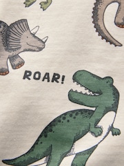 Monochrome/ Yellow Dinosaur Short Sleeve T-Shirts 3 Pack (3mths-7yrs) - Image 4 of 5