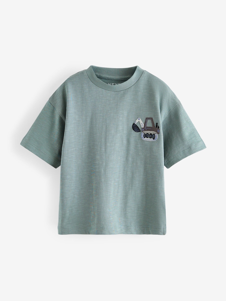 Black/White Short Sleeve T-Shirts 4 Pack (3mths-7yrs) - Image 5 of 8