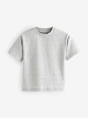 Blue/Grey Short Sleeve Textured T-Shirts 3 Pack (3mths-7yrs) - Image 4 of 7