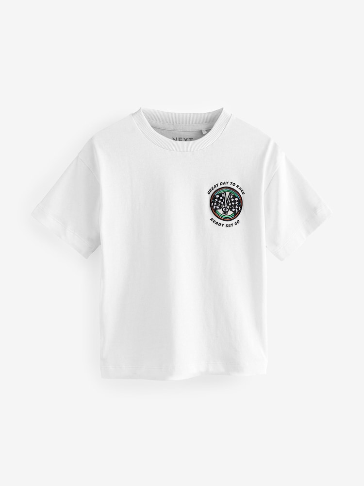 Blue/Black Short Sleeve T-Shirts 3 Pack (3mths-7yrs) - Image 4 of 7