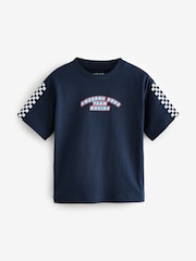Blue/Black Short Sleeve T-Shirts 3 Pack (3mths-7yrs) - Image 5 of 7