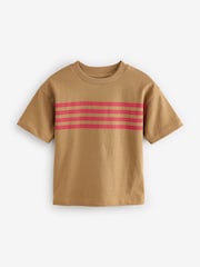 Rot/Hellbraun, Streifen - Kurzärmelige T-Shirts, 3er-Pack (3 Monate–7 Jahre) - Bild 2 von 7