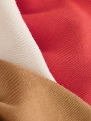 Rot/Hellbraun, Streifen - Kurzärmelige T-Shirts, 3er-Pack (3 Monate–7 Jahre) - Bild 6 von 7