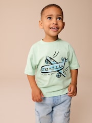 Schwarz/Weiß mit Fahrzeugmotiven - Kurzärmelige T-Shirts, 3er-Pack (3 Monate–7 Jahre) - Bild 2 von 6