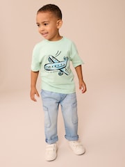 Schwarz/Weiß mit Fahrzeugmotiven - Kurzärmelige T-Shirts, 3er-Pack (3 Monate–7 Jahre) - Bild 3 von 6