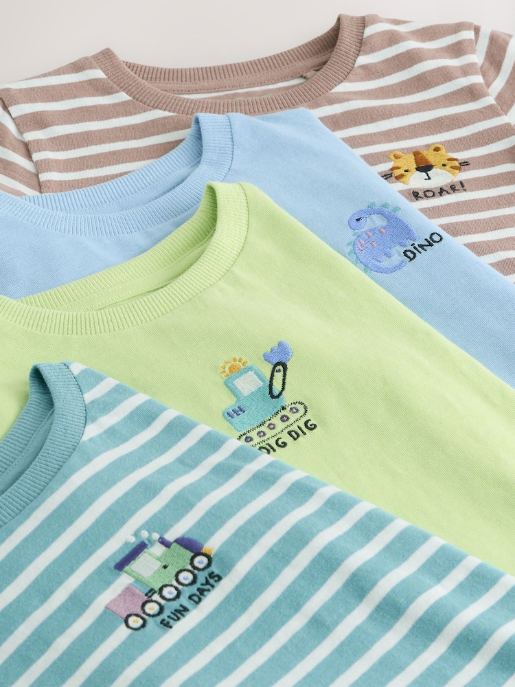 Multi Short Sleeve T-Shirts 4 Pack (3mths-7yrs) - Image 3 of 4