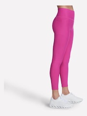 Skechers Pink Black GoFlex High Waisted Ribbed Leggings - Image 3 of 4