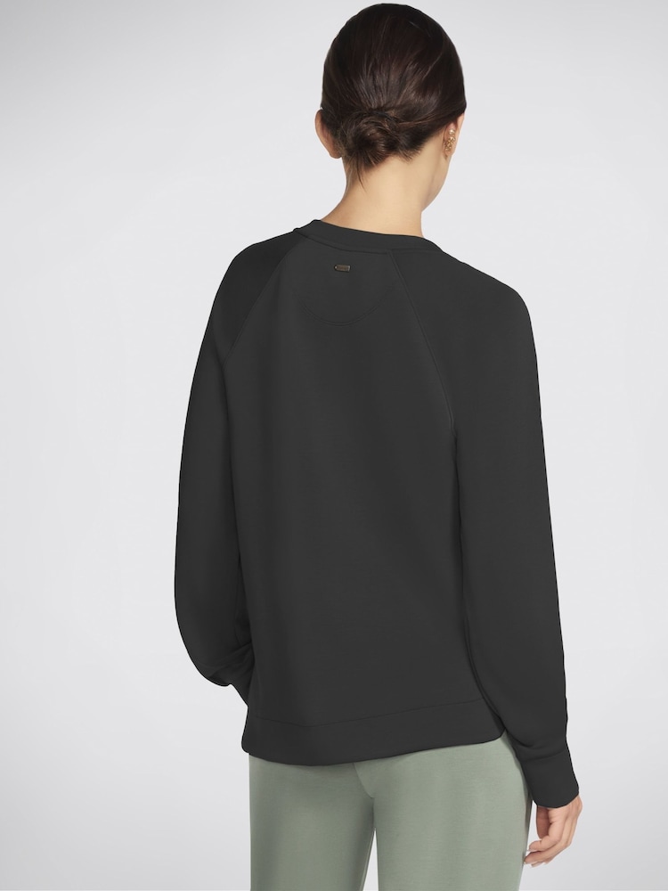 Skechers Black Skechluxe Elevate Crew Neck Sweatshirt - Image 2 of 3