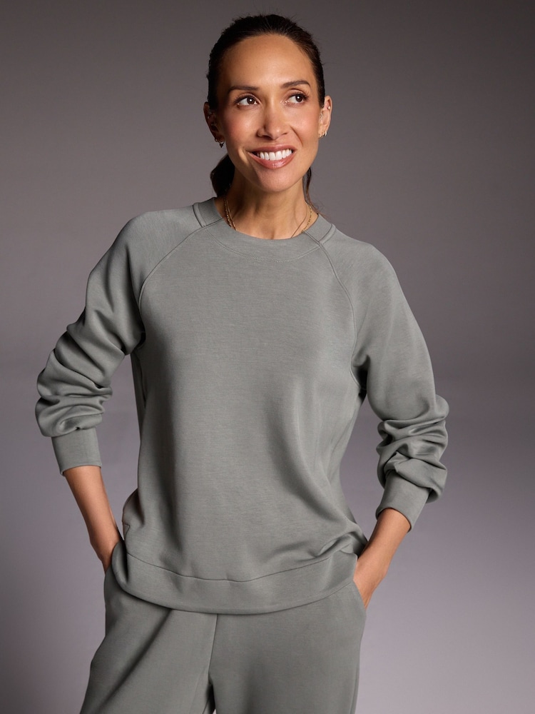 Skechers Green Skechluxe Elevate Crew Neck Sweatshirt - Image 1 of 5