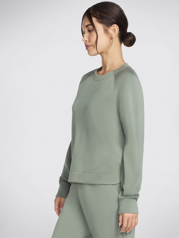 Skechers Green Skechluxe Elevate Crew Neck Sweatshirt - Image 4 of 5