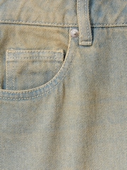 Reiss Green Lizzie 13-14 yrs Acid Wash Wide Leg Jeans - Image 4 of 4