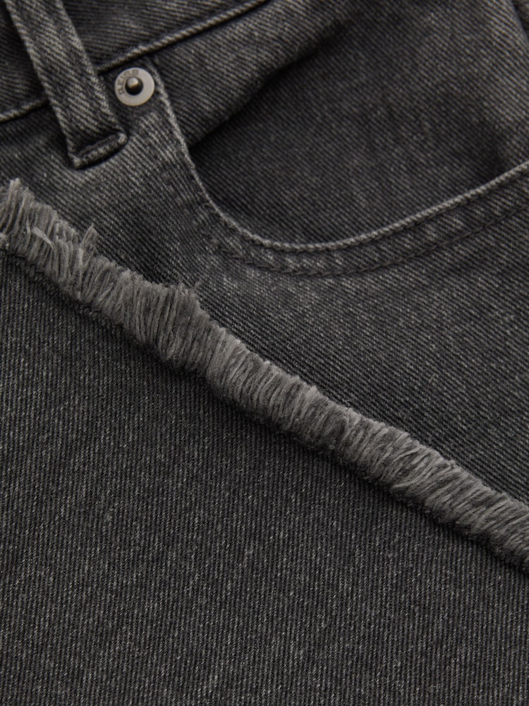 Reiss Grey Grayson 9-13 yrs Wide Leg Frayed Jeans - Image 4 of 4