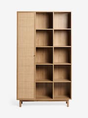 MADE.COM Oak Effect Pavia Rattan Bookcase - Image 5 of 5