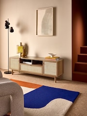 MADE.COM Oak Effect Pavia Rattan Superwide Up to 50 Inch TV Unit - Image 1 of 5