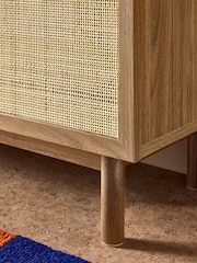 MADE.COM Oak Effect Pavia Rattan Superwide Up to 50 Inch TV Unit - Image 3 of 5