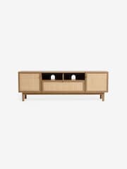 MADE.COM Oak Effect Pavia Rattan Superwide Up to 50 Inch TV Unit - Image 5 of 5