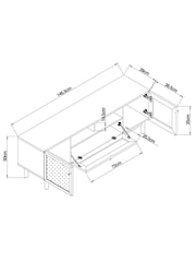 MADE.COM Oak Effect Pavia Rattan Superwide Up to 50 Inch TV Unit - Image 7 of 8