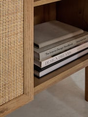 MADE.COM Oak Effect Pavia Rattan Small Sideboard - Image 4 of 4