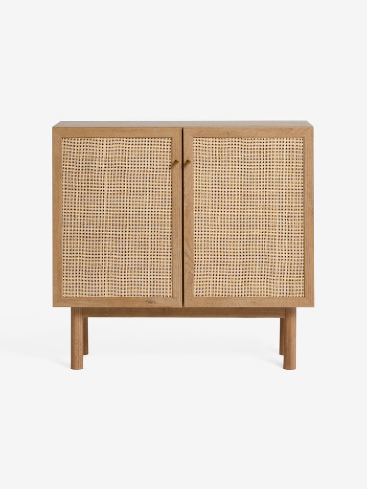 MADE.COM Oak Effect Pavia Rattan Small Sideboard - Image 7 of 7