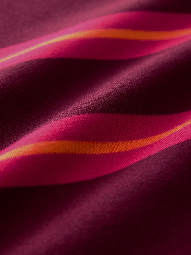Pink/Orange 100% Cotton Long Sleeve Stripe T-Shirt - Image 8 of 8