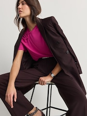 Pink Twist Detail Premium Polymodal T-Shirt - Image 2 of 7