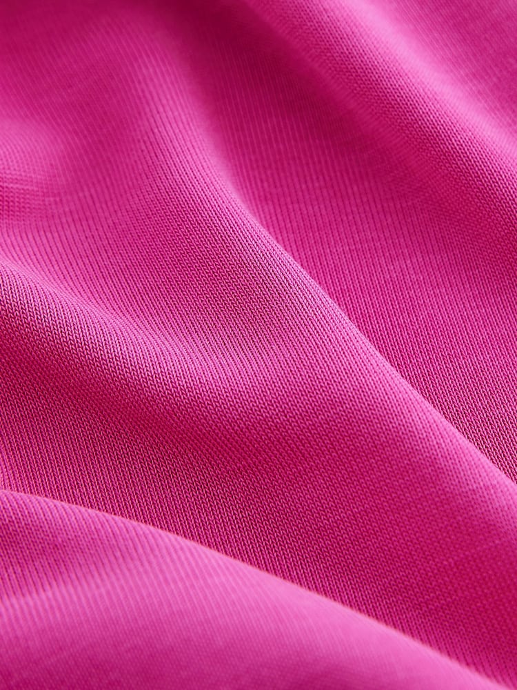 Pink Twist Detail Premium Polymodal T-Shirt - Image 7 of 7