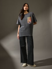Gris de charbon de bois - T-shirt Offical License Edgar Degas Graphic Sleeve Courts  100% coton - Image 2 of 7