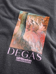 Gris de charbon de bois - T-shirt Offical License Edgar Degas Graphic Sleeve Courts  100% coton - Image 6 of 7