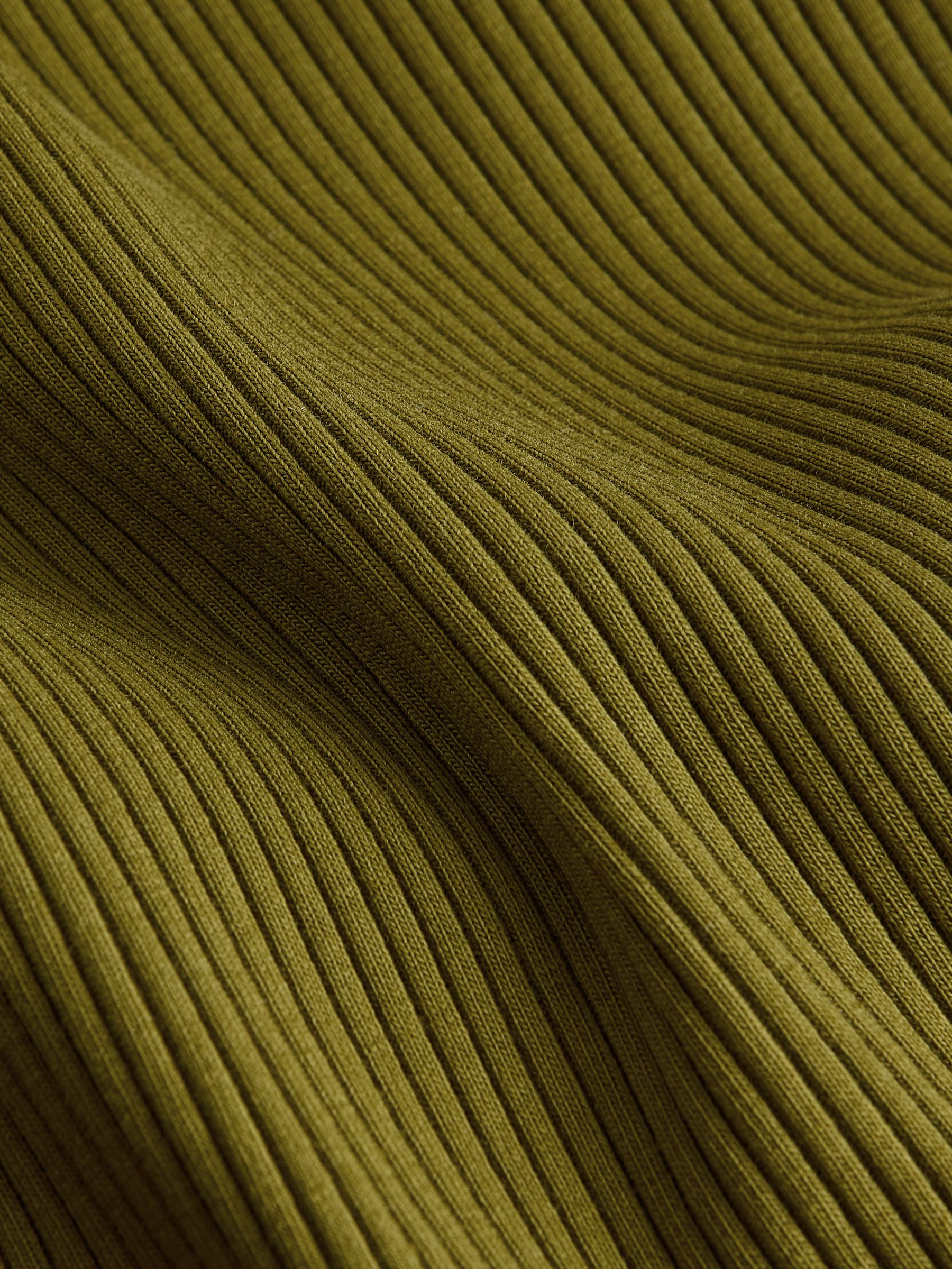 Buy Olive Green Long Sleeve Ribbed V-Neck Top from Next USA