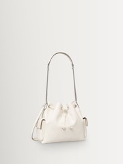 Tory Burch Light Cream Charlie Quilted Drawstring Shoulder Bag - Image 2 of 3