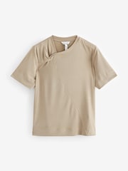 Бежевий - Футболки Twist Detail Premium Polymodal - Image 5 of 8