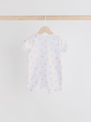 Pink Two Way Zip Rompers 3 Pack (0mths-3yrs) - Image 4 of 10