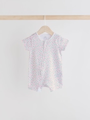 Pink Two Way Zip Rompers 3 Pack (0mths-3yrs) - Image 6 of 10