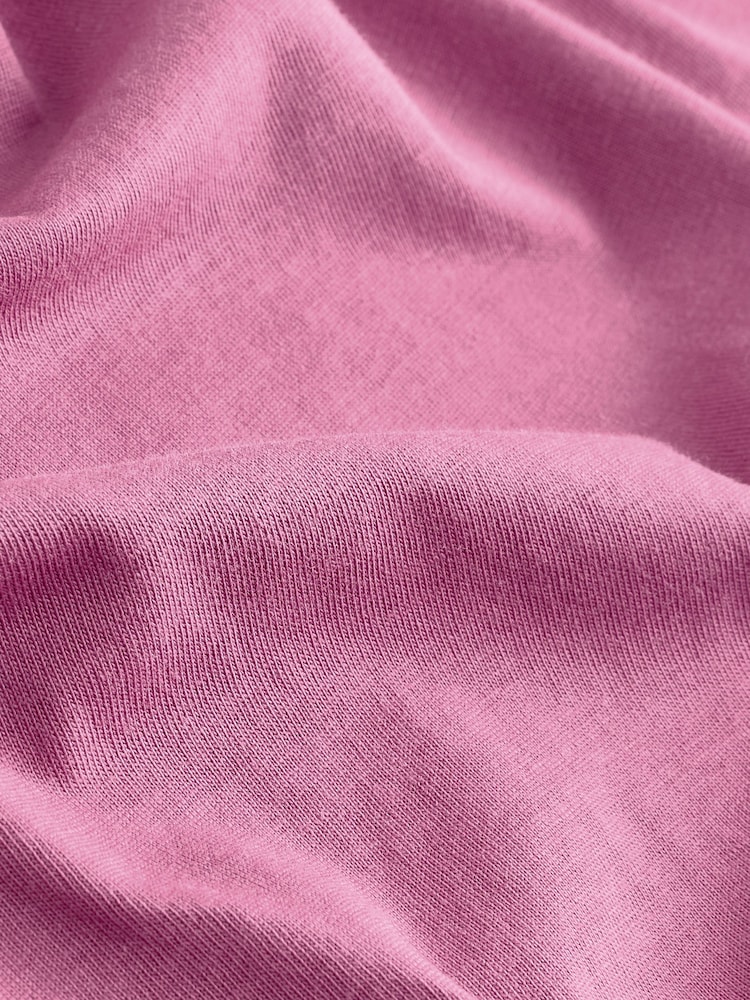 Raspberry Pink 100% Cotton Rich Back Graphic Boxy Short Sleeve T-Shirt - Image 7 of 7