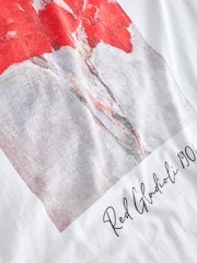 Weiß - Oversize-T-Shirt mit Matisse-Frontprint und kurzen Ärmeln aus 100 % Baumwolle - Bild 5 von 5