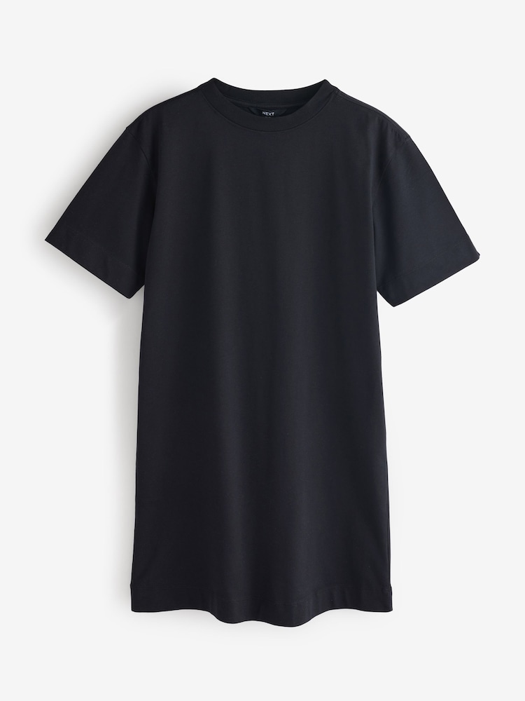 Black 100% Cotton T-Shirt Dress - Image 5 of 6