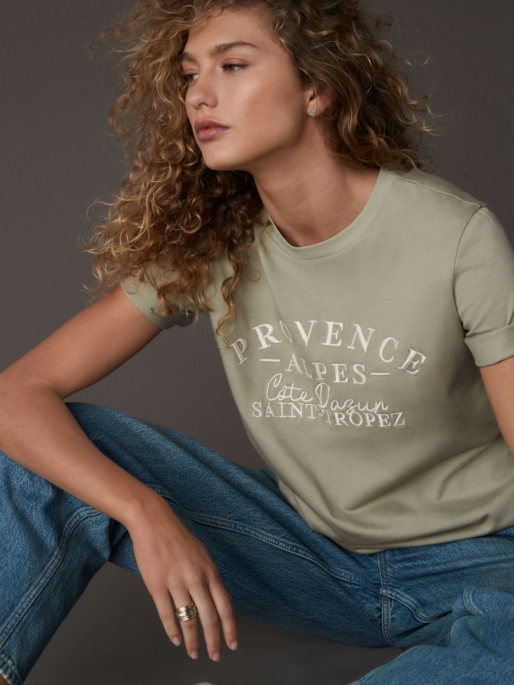 Green Heavyweight Short Sleeve Crew Neck T-Shirt - Image 2 of 7