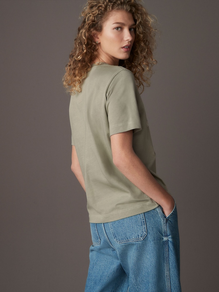 Vert - T-shirt Manche courte Col ras du cou lourd - Image 3 of 7