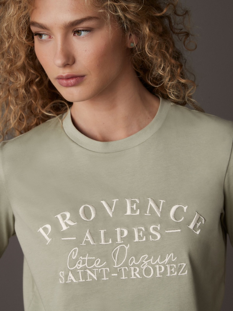 Vert - T-shirt Manche courte Col ras du cou lourd - Image 4 of 7