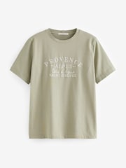 Green Heavyweight Short Sleeve Crew Neck T-Shirt - Image 5 of 7