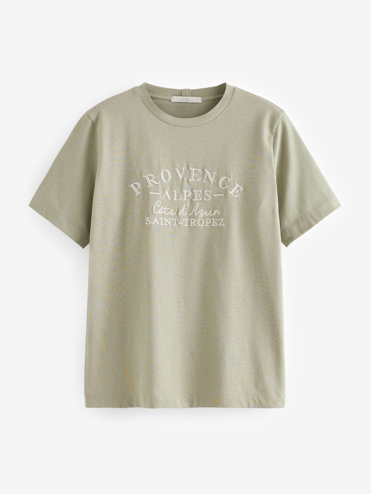 Vert - T-shirt Manche courte Col ras du cou lourd - Image 5 of 7