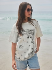 Print Paisley Print Short Sleeve 100% Cotton T-Shirt - Image 1 of 8